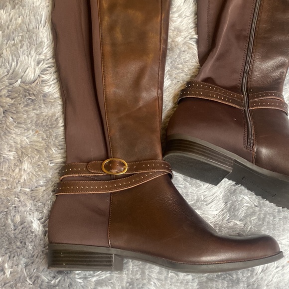 Bandolino Brown Leather Boots Size 9 Excellent Condition - Picture 3 of 12